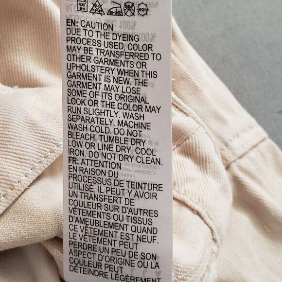 BILLABONG Wall to Wall Denim Cargo Pants Size 26‎ Antique White - Picture 8 of 12